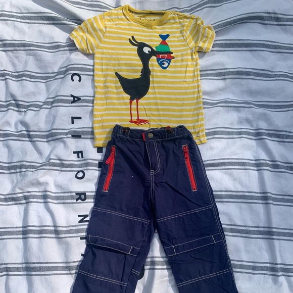 Boys mini Boden tee shirt and pants